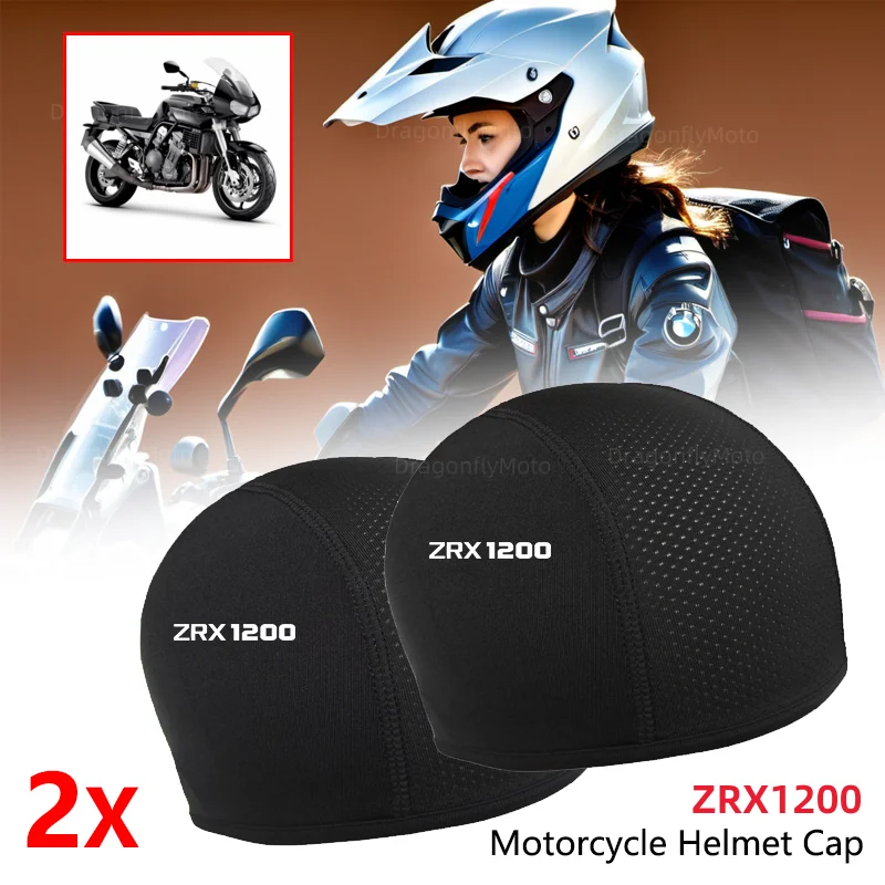 For Kawasaki ZRX1200R ZRX1200 R ZRX 1200 R 2001 2002 2003 2004 Motorcycle Balaclavas Helmet Inner Sweat Wicking Hat for Men Caps