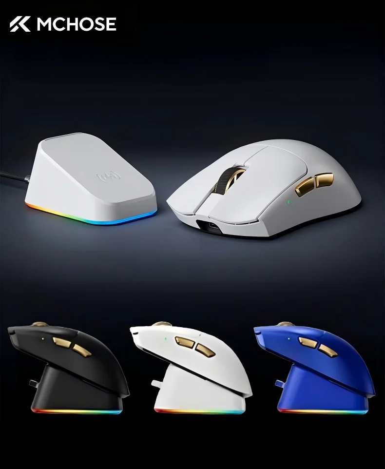 MCHOSE K7 V2 Ultra+ Gaming Mouse PAW3955 TI 50000DPI 8K Lightweight Wireless Mice With Magnetic Charging Base - view 3