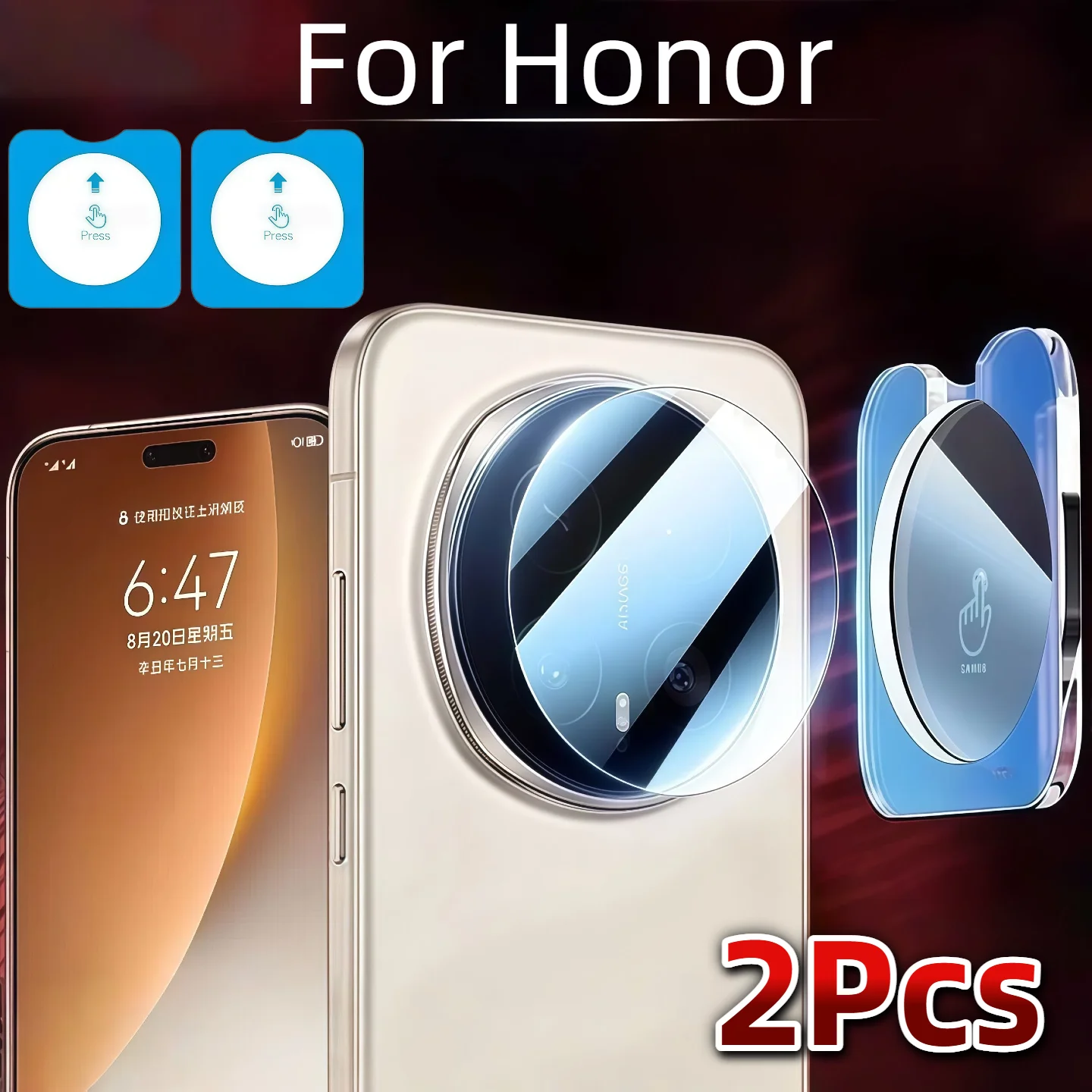 

2PCS For Honor Magic6 7 pro MagicV3 100 pro Stealth Camera Protection Film Kit Photography Video Resist with Simple Installation