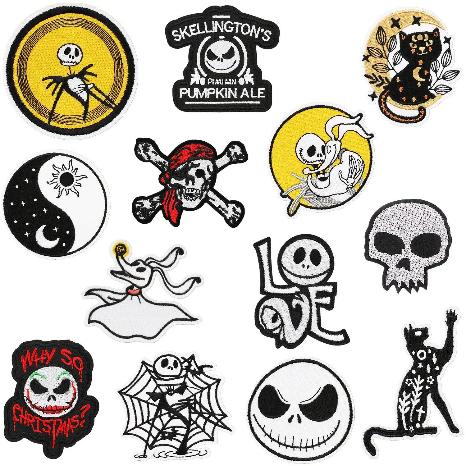 Disney The Nightmare Before Christmas Patch Embroidered Patches For Clothing Iron On Patches On Clothes Patch DIY Garment Decor