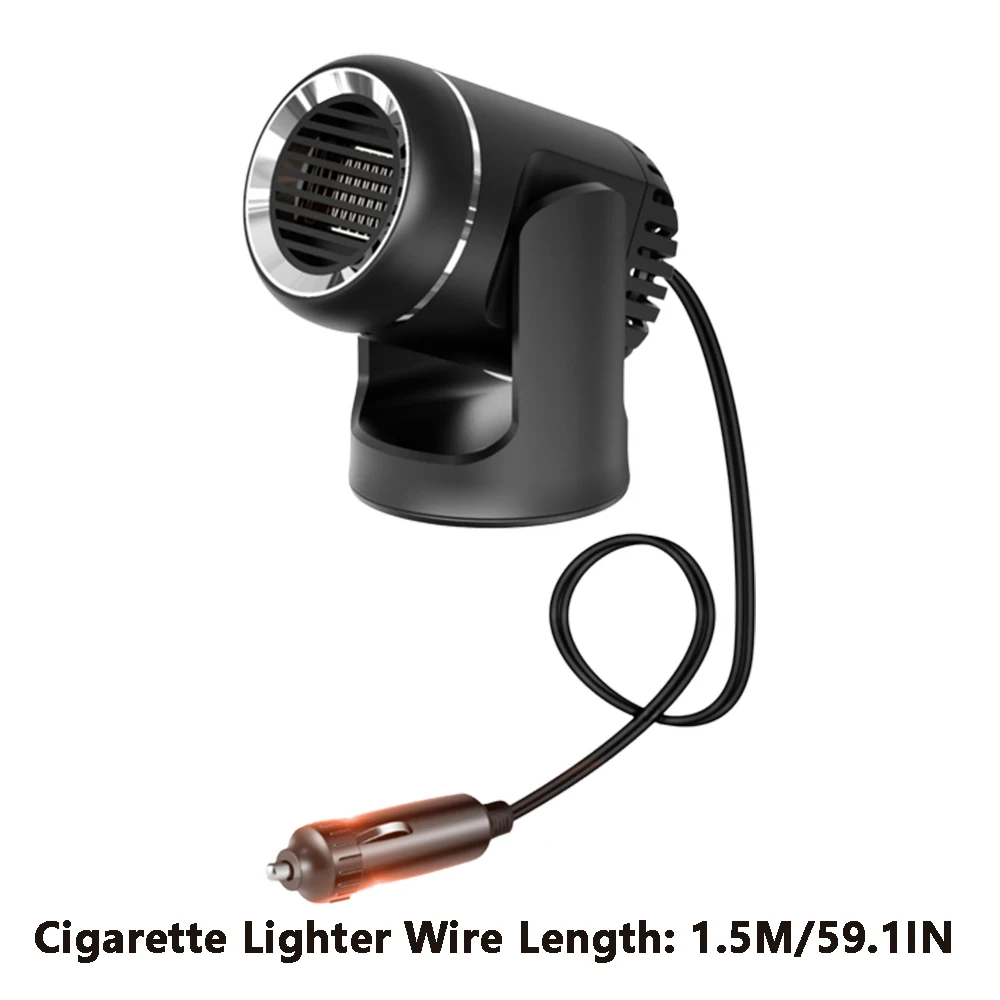 

12/24V Car Heater Defroster With Holder And Cigarette Lighter Wire Car Windshield Fast Heating Defrost Defogger Electric