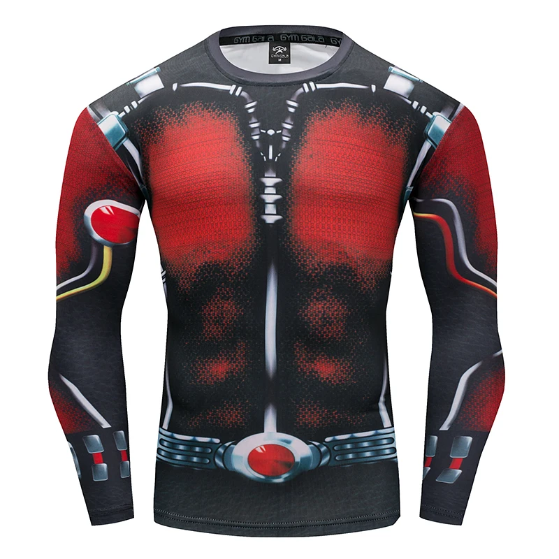 Comics 3D Men Tshirts Anime Compression Shirt Fitness T-shirt Teenager Long Sleeve Cosplay Costume Movie Clothing