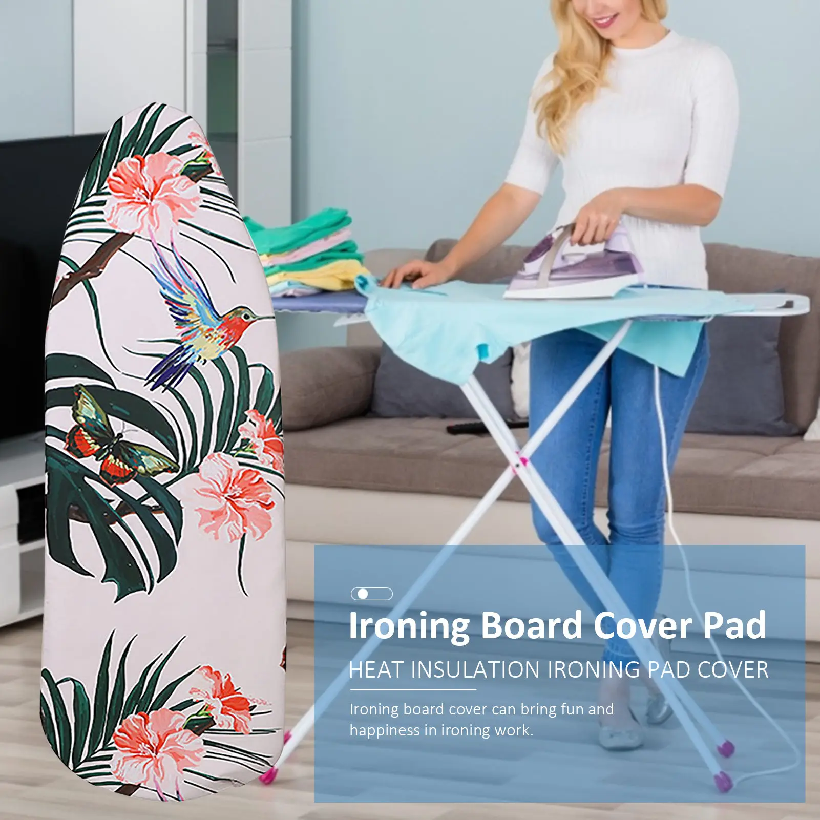 5 Styles Home Ironing Board Cover 140 X 50 Cm Washable Non Slip Heat Insulation Ironing Pad Cover