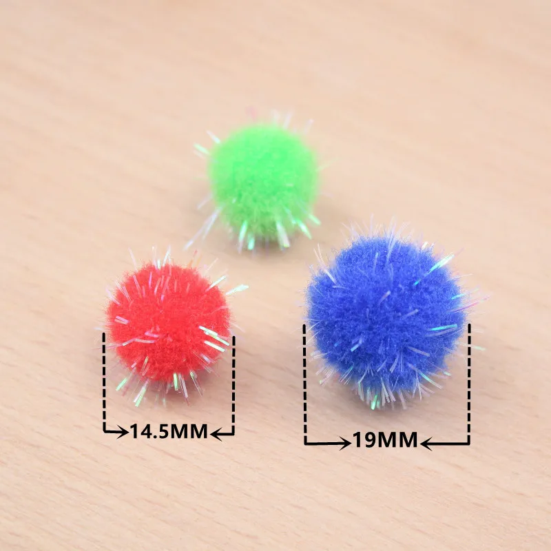 100Pcs 14.5-19mm Hairball Christmas Tree Decoration Ball Children\'s Educational Toys Manual Materials DIY handmade accessories