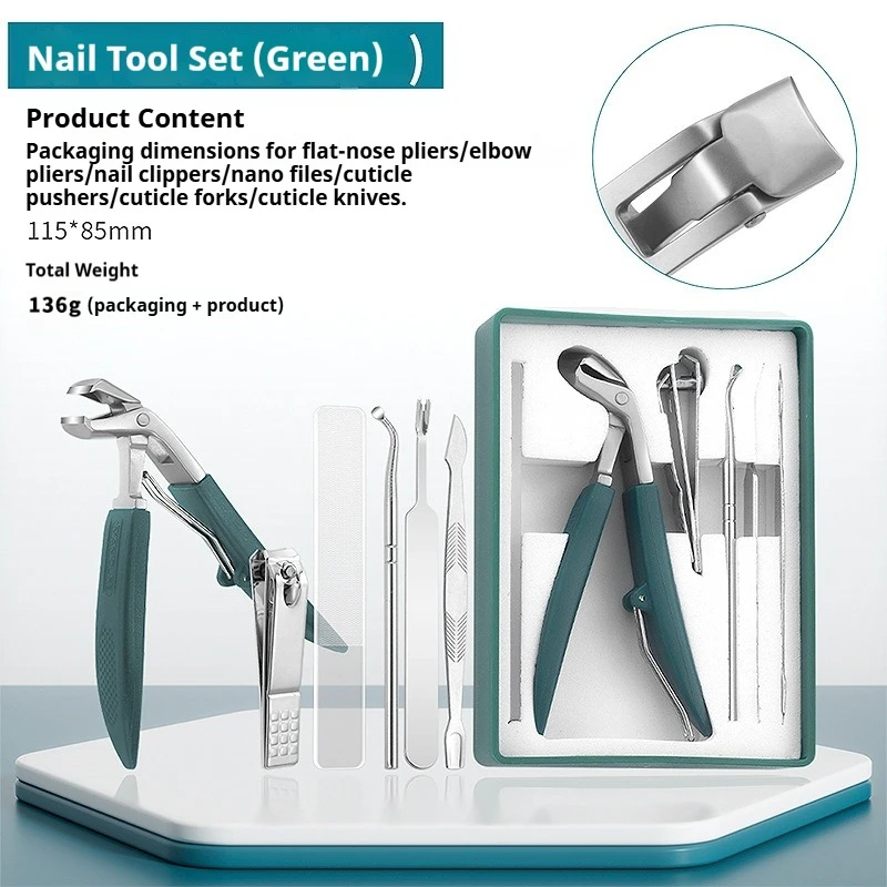 

Набор машинок для стрижки вросших ногтей, 6 шт., для толстых ногтей, сверхмощные лезвия из нержавеющей стали для полодиристов с удобной ручкой