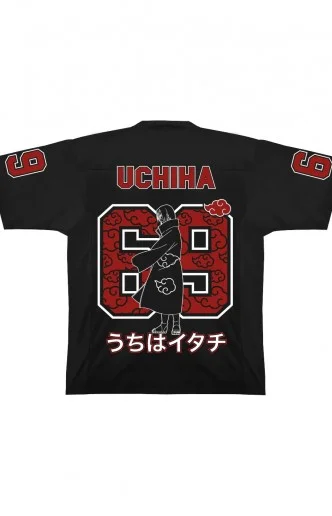 Naruto Serie Oscura Uchiha Itachi No. 69 Jersey Hip-Hop Suelto Anime Japonés Streetwear Akatsuki Red Cloud Top Impreso 3D