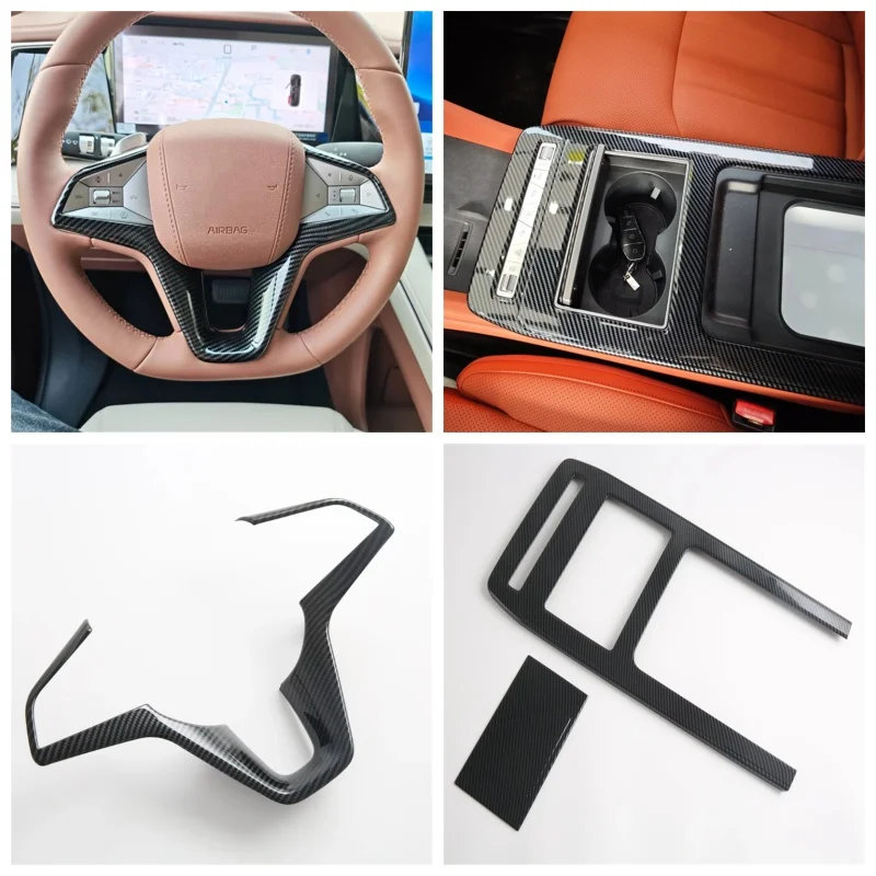

FOR BYD TANG L 2025 Interior Accessories Car Steering Wheel Transmission Shift Stalls Gear Frame Seat Anti-Kick Cover Trim