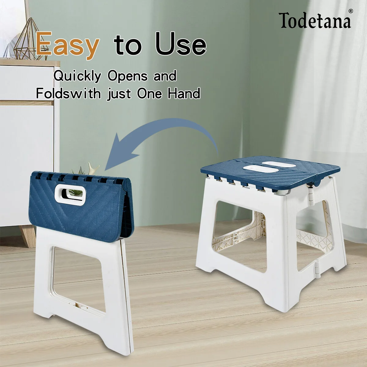 2pcs Portable Plastic Folding Stool, Lightweight Non-Slip Outdoor Fishing Camping Indoor Bathroom Kitchen Removable Stool