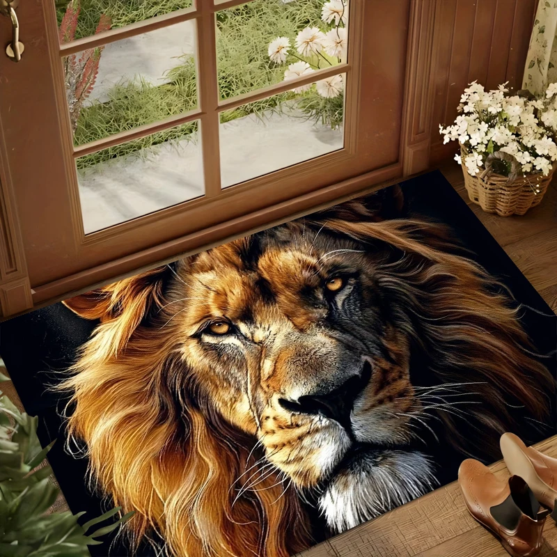 Heißer Verkauf Neue Ankunft Realistische Lion Print Boden Matte Langlebig Nicht-Slip Teppich für Haus Eingang Wohnzimmer Schlafzimmer schlafzimmer Dekor