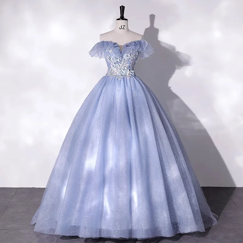 Vestido de baile personalizado, vestidos de quinceañera con apliques, vestidos de fiesta de graduación y cumpleaños, vestidos formales para ocasiones de soirée