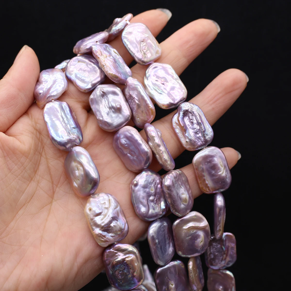 

Natural Freshwater Pearl Beads Purple Pearls Loose Spacer Beaded for Jewelry Making DIY Necklace Bracelet Accessories 22x15mm