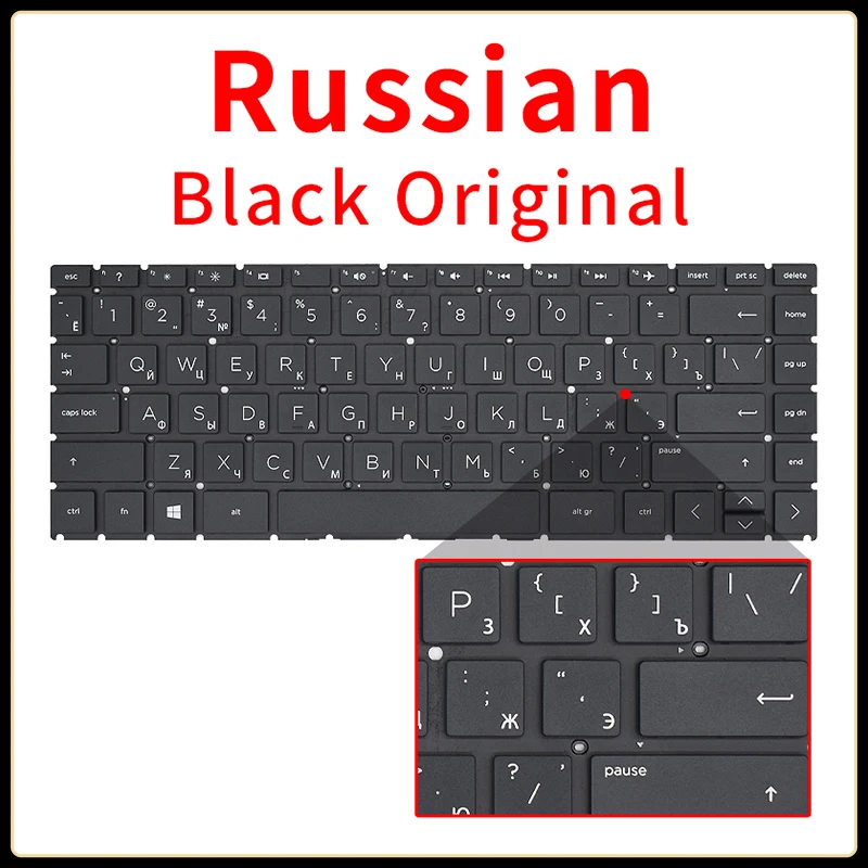 Imagem -03 - Teclado Retroiluminado do Portátil para hp E.u. ru Russo 14s-dk df dp cf 14-ce cf cm dk dg Tpn-q207 L130 I135 246 g7 348 Substituição g5