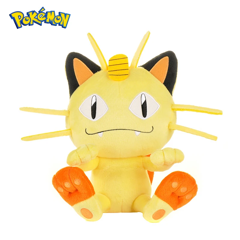 Jouet en peluche Pokemon Kawaii Meowth, poupée en peluche mignonne et dessin animé, jouet pour enfants, cadeau d'anniversaire