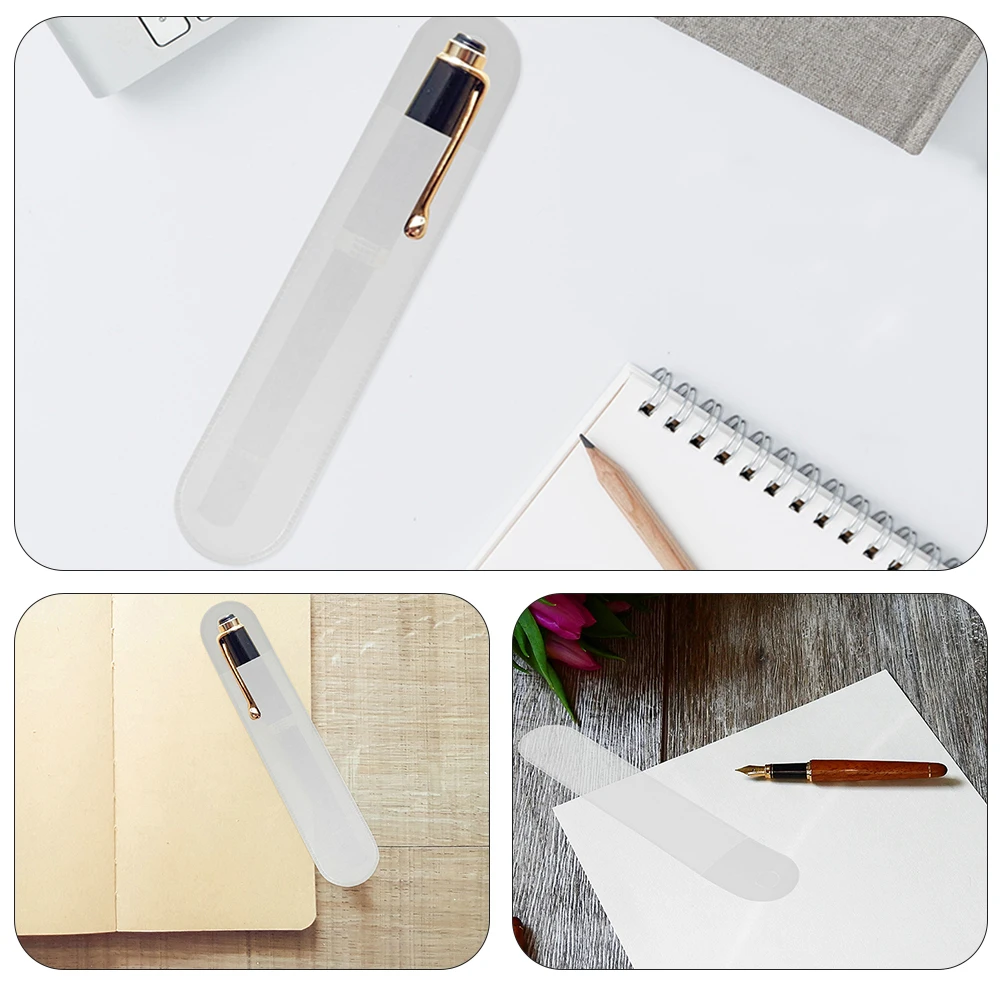 

Frosted Transparent Case Clear Plastic Pencil Bag Gift Wrapping Business Pen Covers Portable Pen Sleeves Storage Bag