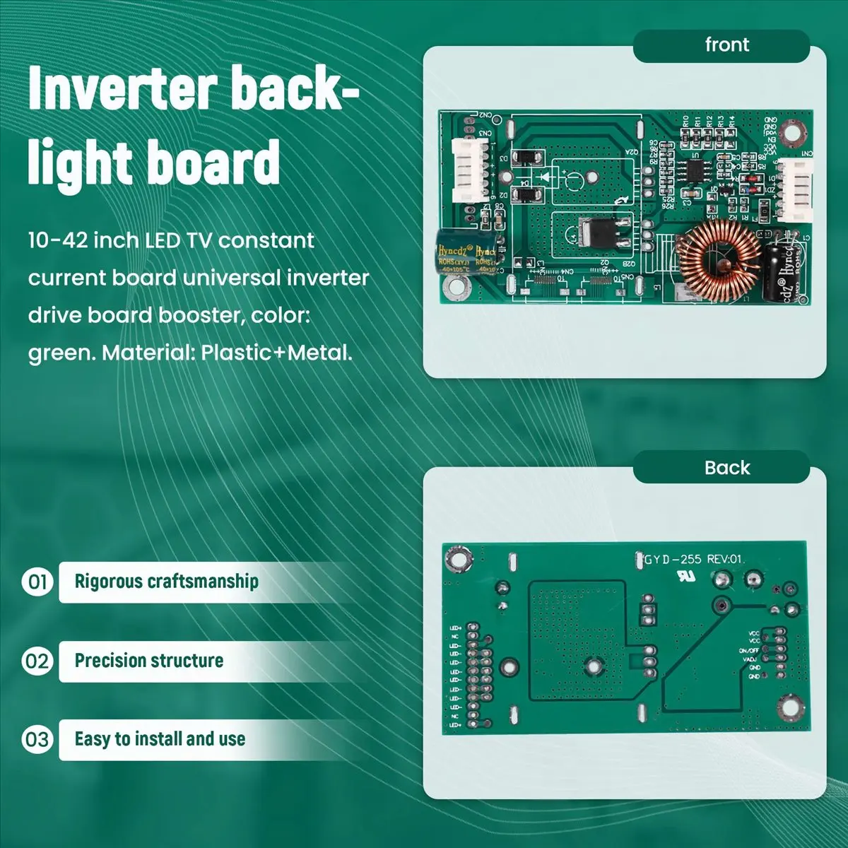 #84H Computer Accessories,10-42 Inch Led Tv Constant Current Inverter Driver Board Booster (green)