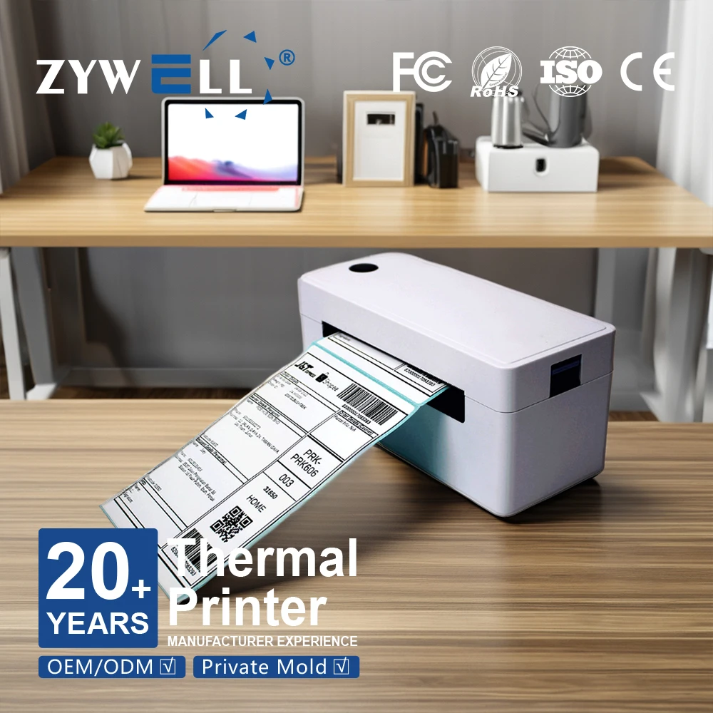 

4x6 Shipping Label Maker Address Label Printer ZY-4310 Inkless Thermal A6 Waybill Printer