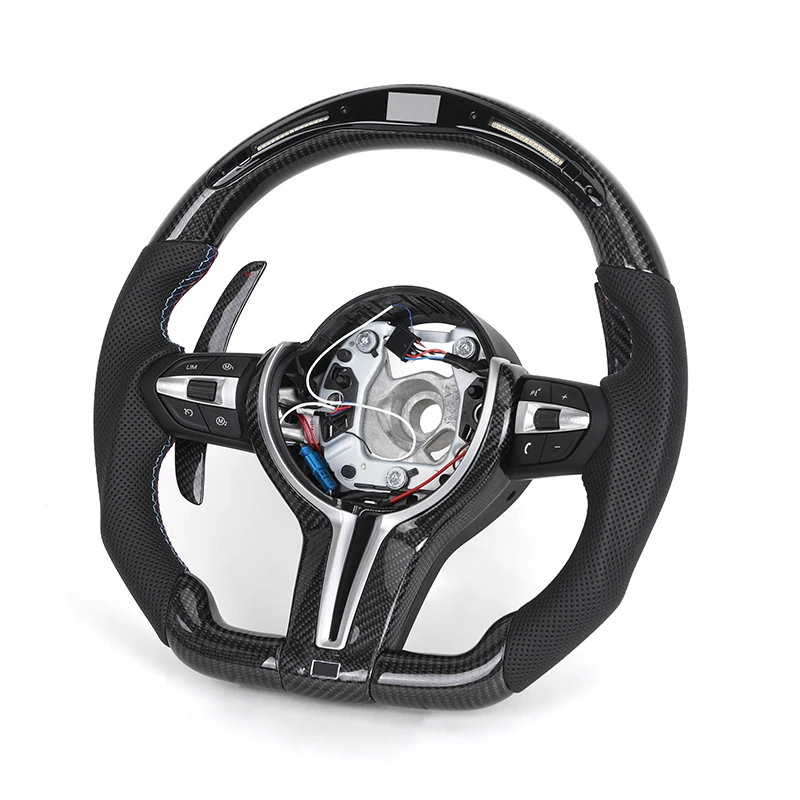 

With LED Display Carbon Fiber Steering Wheel for BMW F01 F06 F10 F15 F16 F20 F21 F22 F30 F31 F32 F34 F36 F80 F82 F87 F90 M3 M5