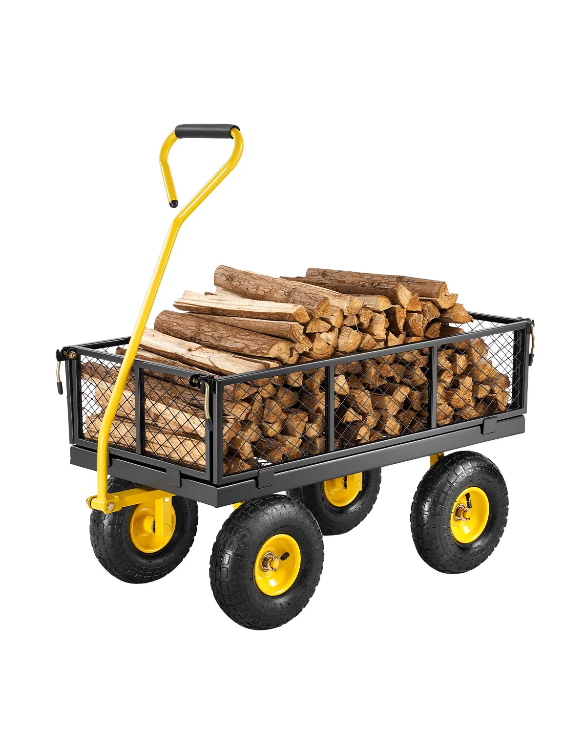 

Steel Garden Cart 500lb Capacity Heavy Duty Yard Wagon Utility Cart 10in Tires