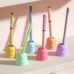 Nicole Emoticon Pen Holder Silicone Molds for Jesmonite Handmade Creativity Cute Concrete Toothbrushes Holder Making