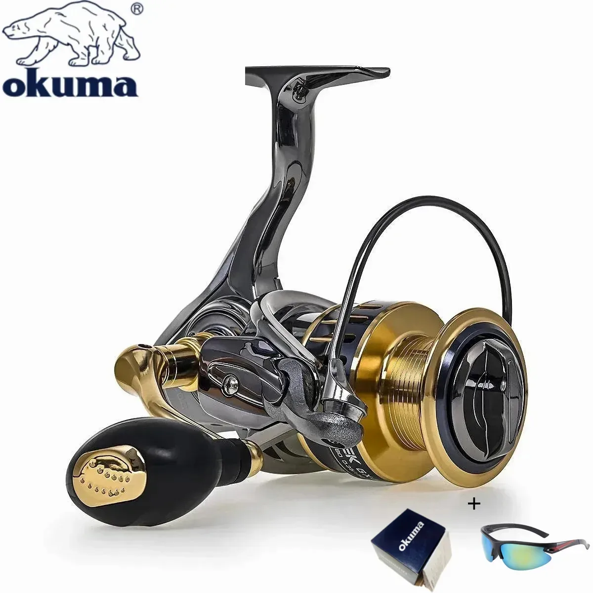 

OKUMA High Speed 5.5:1 Fishing Spinning Reel Anti-Corrosion Bait Casting Reel Saltwater Freshwater Sea Fishing Tools