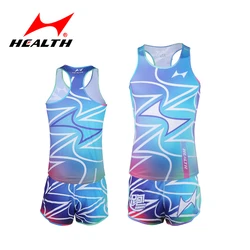 Health Breathable Sleeveless Athletic Running Set with Sweat-Wicking Technology Quick Drying Track Field Sport Suit Men Women