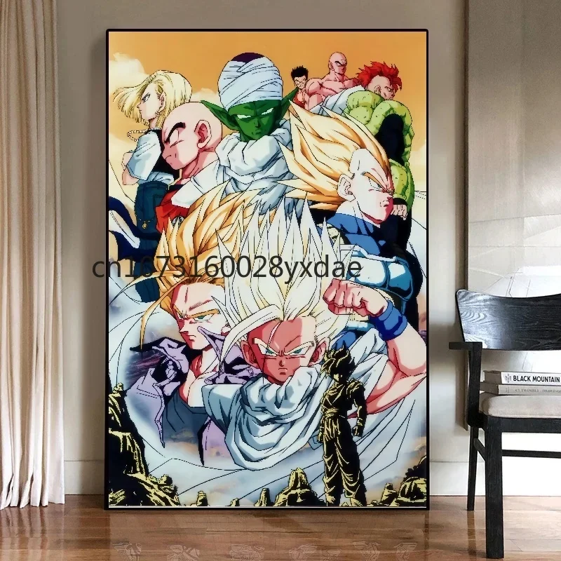 Bandai Anime Classic Poster Dragon Ball Painting Super Saiyan Vegeta Canvas No Frame Wall Art Prints Decor Bedroom Home Picture