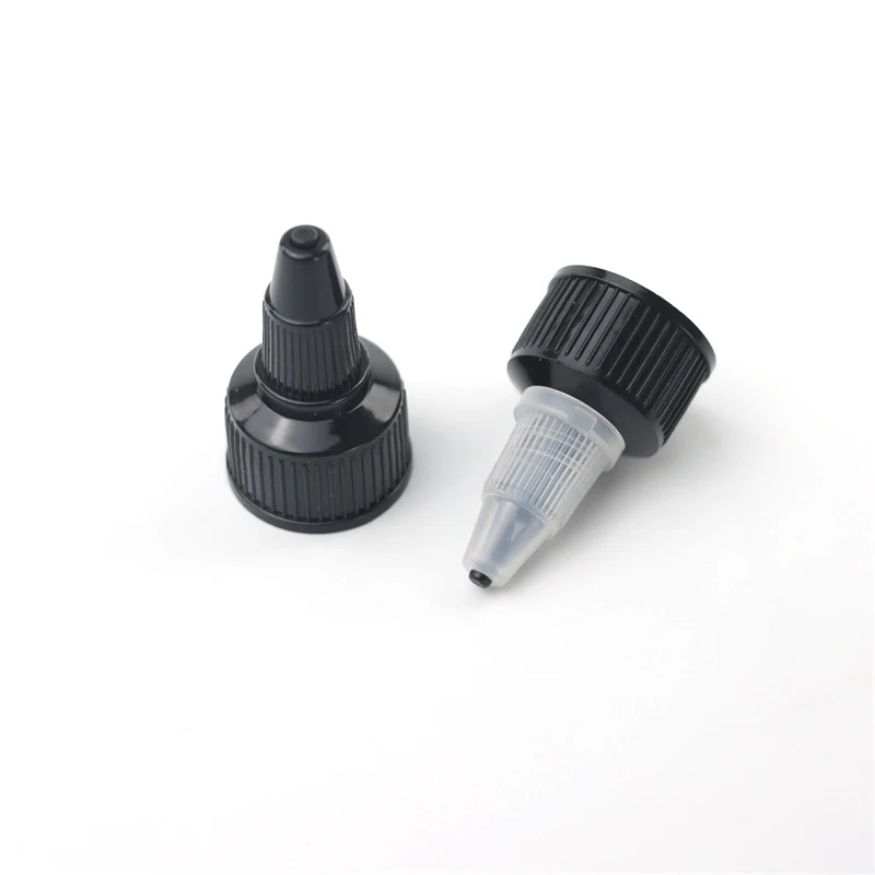 10pcs/lot Factory wholesale black white red 20 410 twist off cap twist top cap for gel bottle 18mm 24mm squeeze bottle