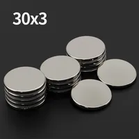 Potente imán de neodimio de 30x3mm N35 NdfeB imanes magnéticos permanentes redondos imanes de nevera súper fuertes DIY