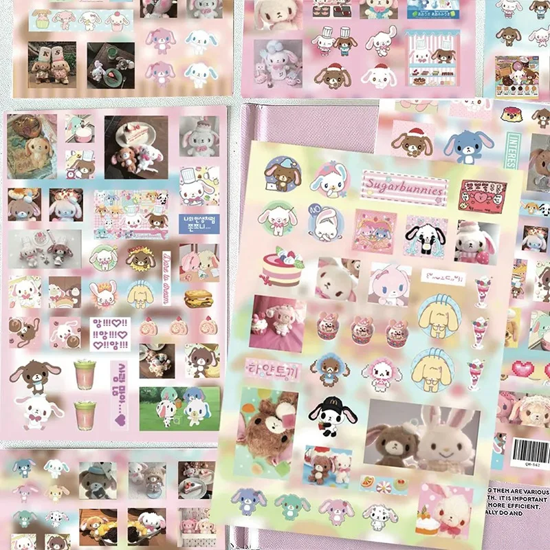 

8 Pcs Cute Sugarbunnies Die Cut Stickers Cartoon Anime Waterproof Sticker Student Handmade Scrapbook Phone Case Decoration Gift
