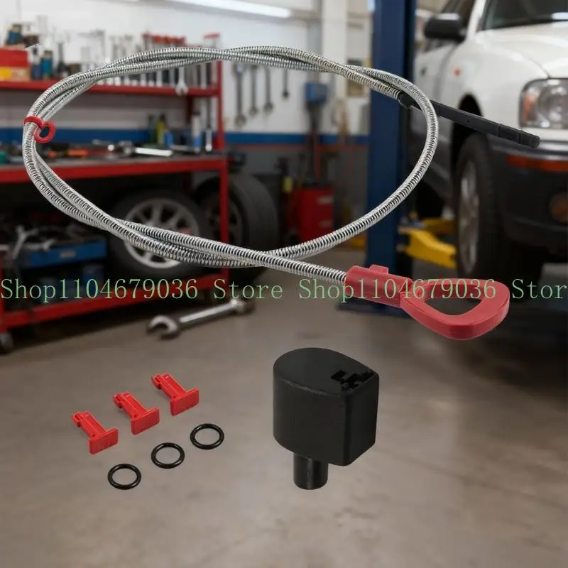 

652F Stainless Steel Transmission Dipstick Oil Dipstick Set Including Cover and Locking Pin 140589152100,1409910055
