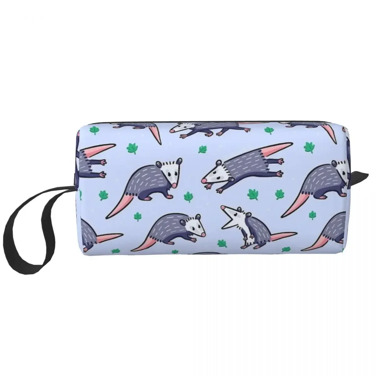 

Opossum Pattern Cute Possum Makeup Bag Pouch Zipper Cosmetic Bag Travel Toiletry Small Makeup Pouch Storage Purse Large Capacity