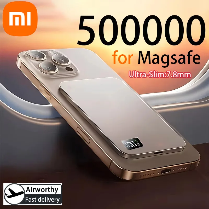 Xiaomi 50000mAh Certificazione 3C Thin Power Bank Ultra per display batteria portatile a ricarica rapida wireless magnetica MagSafe