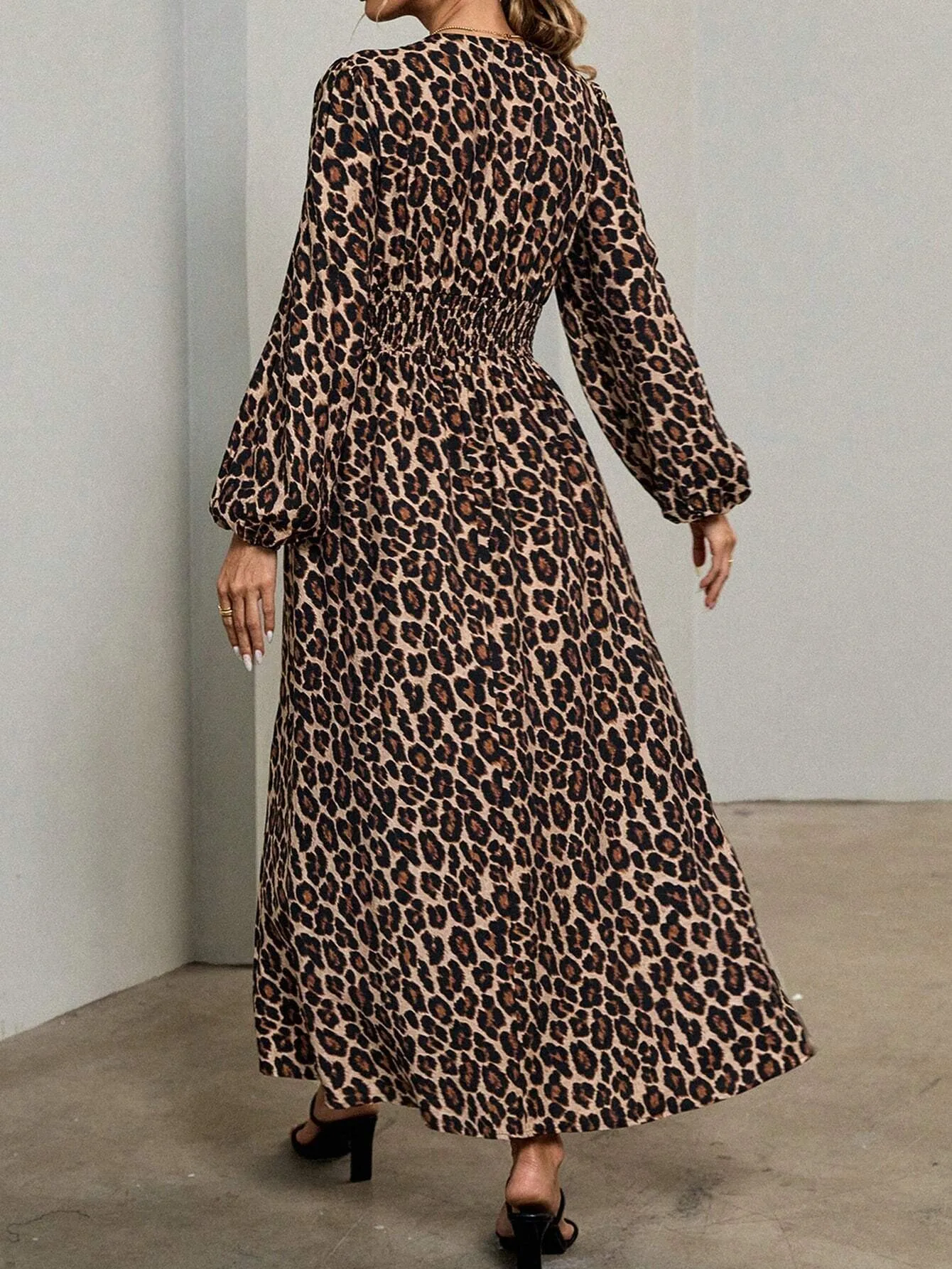 Französisches Retro-Kleid mit Laternenärmeln und Schlitz für Damen, Winter 2025, Strick-Bodycon-Maxikleid – Detail 36