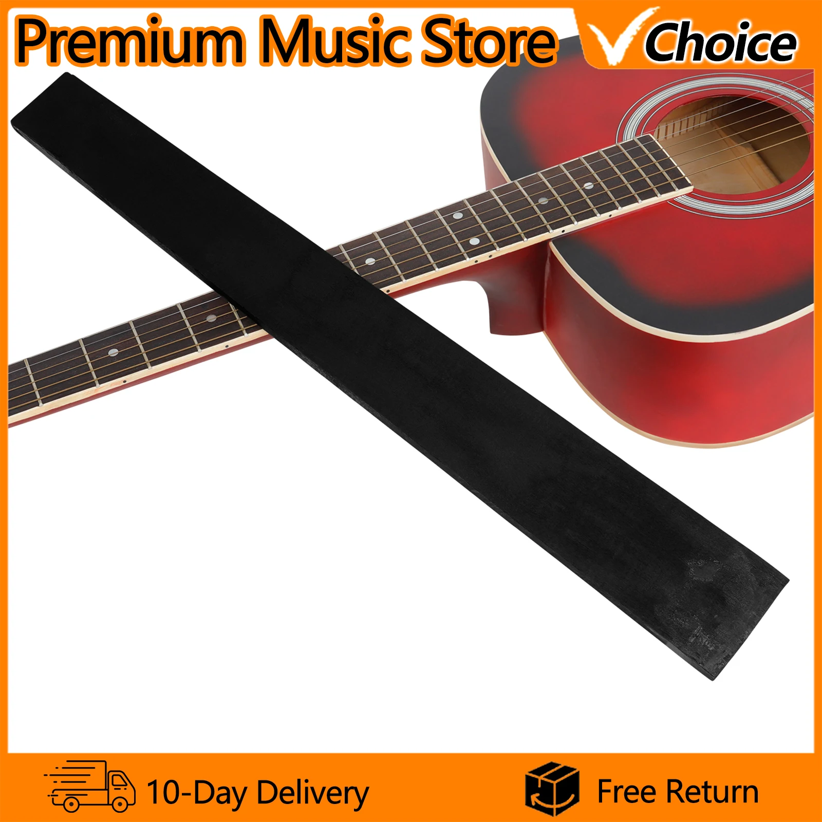 

Гитарный гриф из черного дерева, черный гриф высокой твердости, подходит для выбранных грифов из черного дерева, запасные аксессуары для гитары