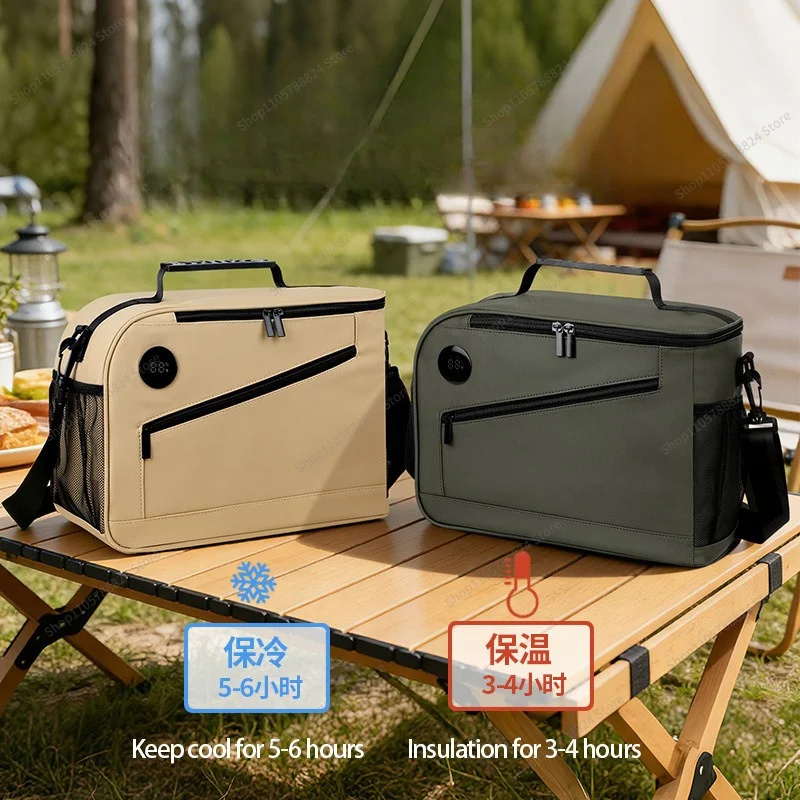 For Lunch Bag Large Capacity Oxford Cloth Car Ice Outdoor Thermal Insulation Crossbody Picnic Bag