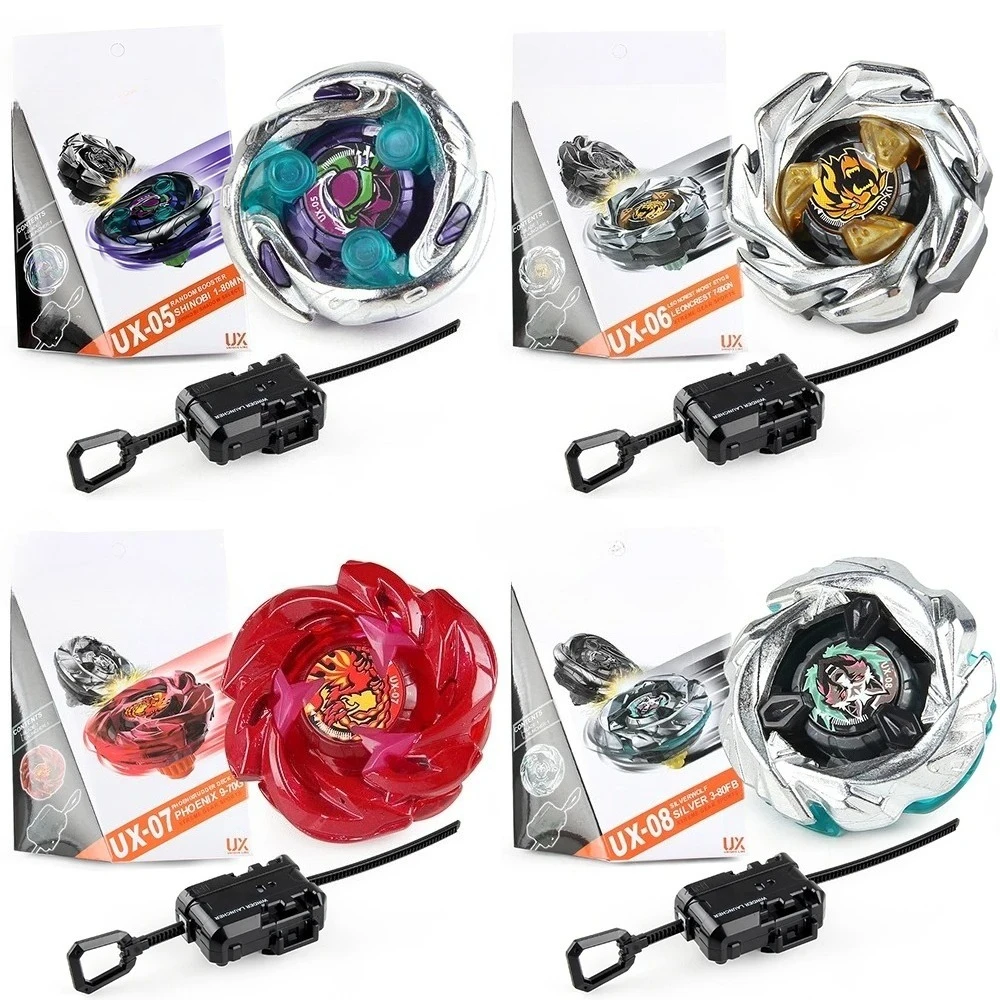 Premium BEY X UX Series Metal Spinning Top Juego de batalla Juguete con Ripcord Launcher Gyro Set de regalo