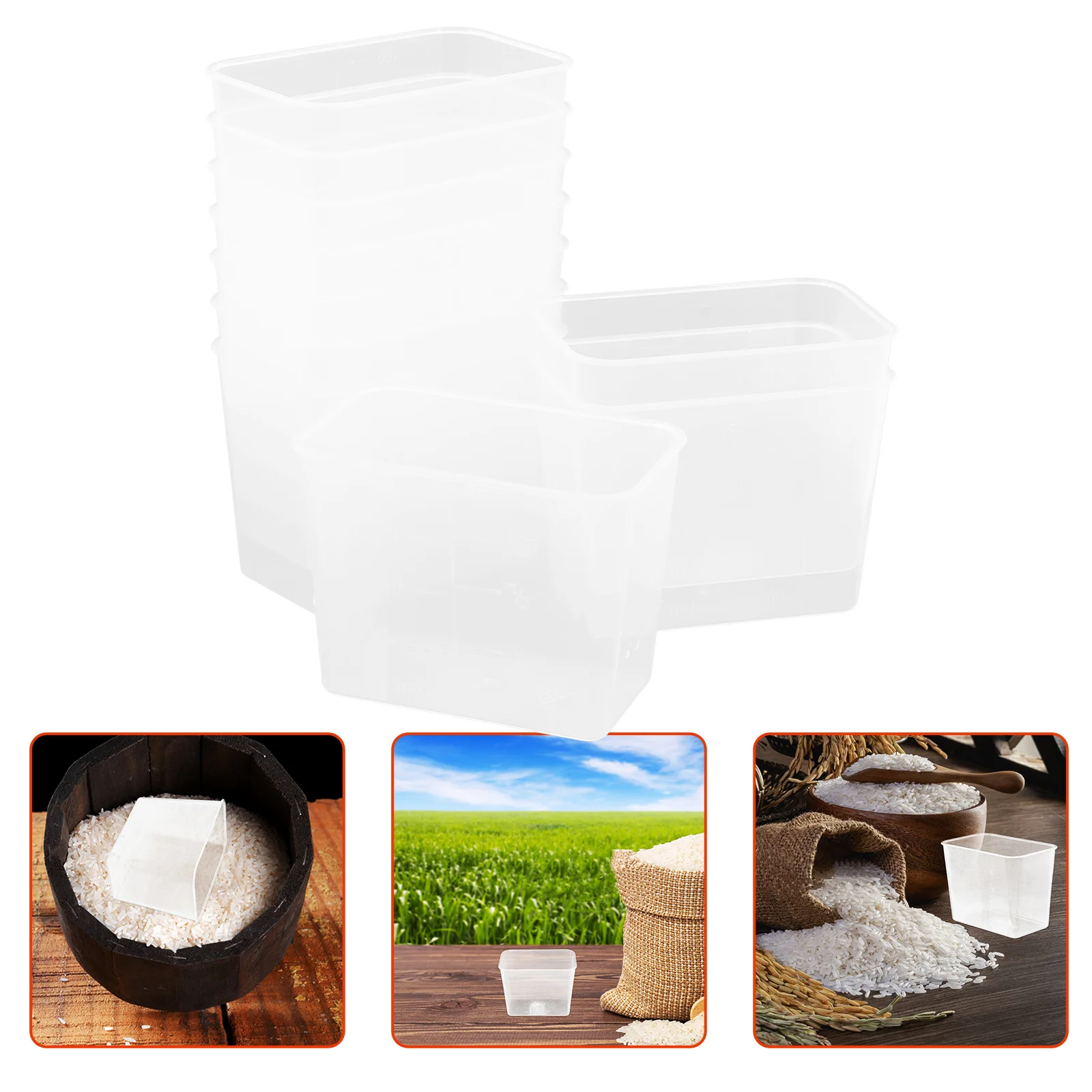 

10Pcs Clear Measuring Cup for Rice Cooker Accessories Transparent Kitchen Tools Precise Measurement Dry Ingredients Baking