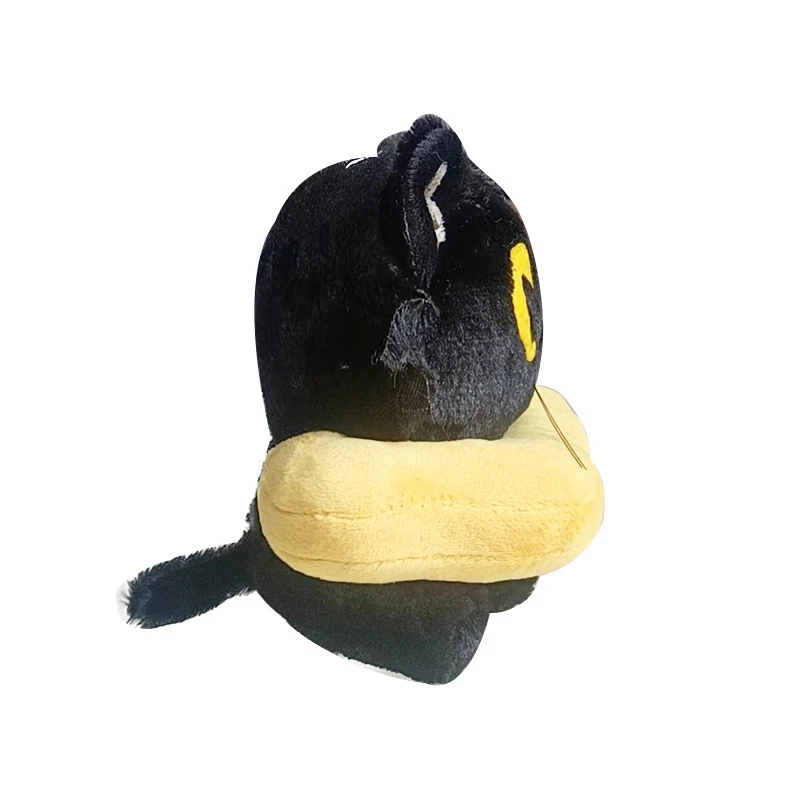 Hot Nieuwe Grappige Dier Zwart Grijze Kat Mooie Anime Game Film Karakter Randapparatuur Knuffels Leuke Plushie Gevulde Pop Ornament