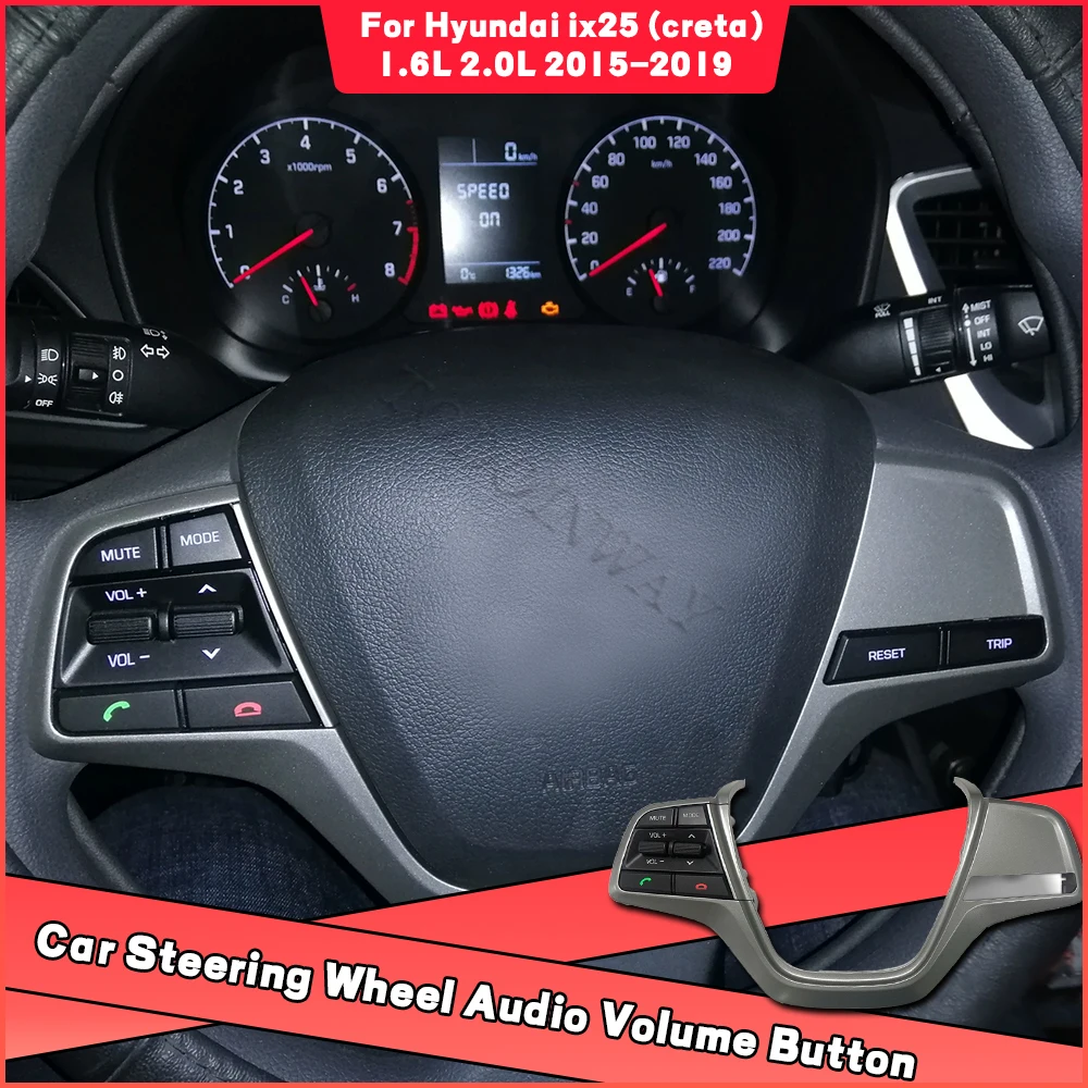 

Car Radio Audio Volume Switch Steering Wheel Button Media Phone Answer buttons For Hyundai Solaris RV 2016 Elantra AD 2017 tools