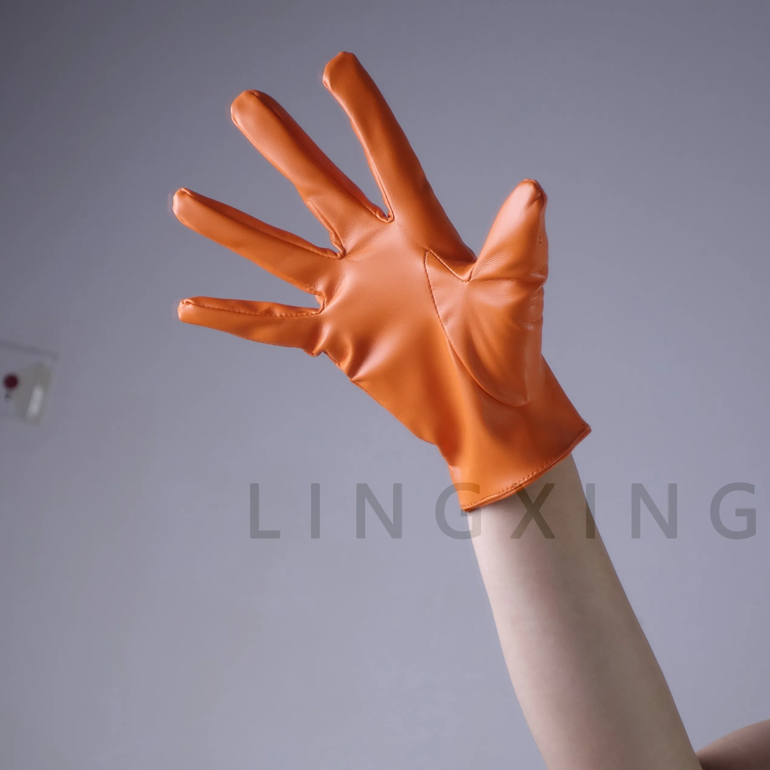 8 Zoll (21 cm) Damen-Lederhandschuhe, modische, glänzende Kunstleder-PU-Beschichtung, Jaguar-Leoparden-Muster, schmal geschnitten, für besondere Anlässe, Handhandschuhe – Detail 5
