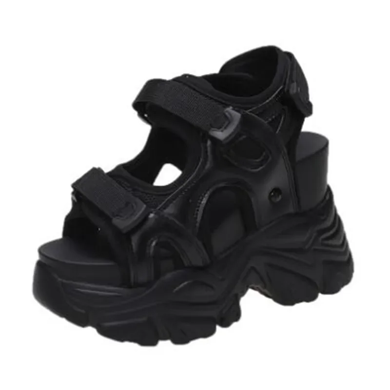 

Роскошные сандалии-гладиаторы на платформе 10,5 см, белые сандалии на шнуровке, женские повседневные спортивные туфли на высоком каблуке на танкетке, женские летние кроссовки