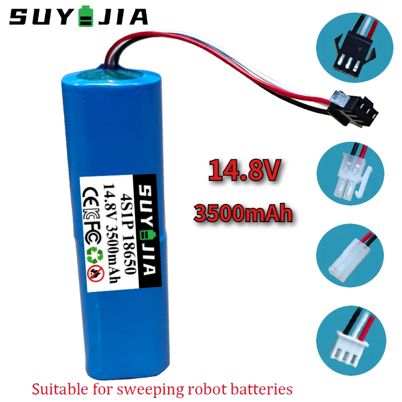 14.8V 3500mAh 18650 Lithium Battery Pack  4S1P for ILIFE ZACO V3 Qihoo 360 S6 Philips XinBot Vacuum Robot Cleaner Battery 18650