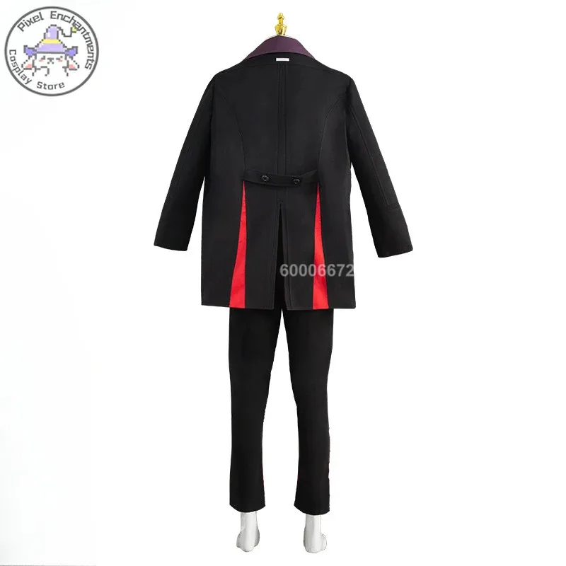 لعبة الحب والمساحة العميقة سيلوس لا هوادة له الفاتح تأثيري حلي الرجال شعر مستعار قرمزي الحجاب موحدة البدلة Onychinus حفلة الهالوين