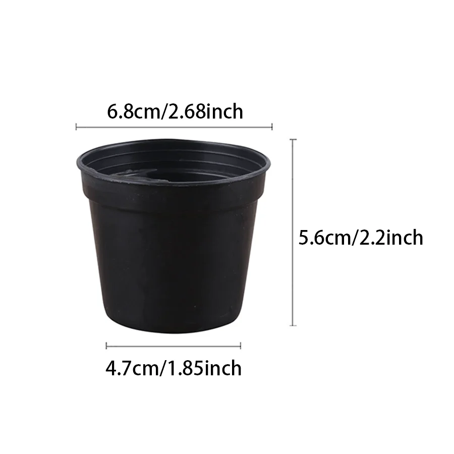 10/12pcs Plastic Plant Nursery Pots Round Small Seedling Pot Lightweight Containers for Succulents Cactus Seed Germination XJM