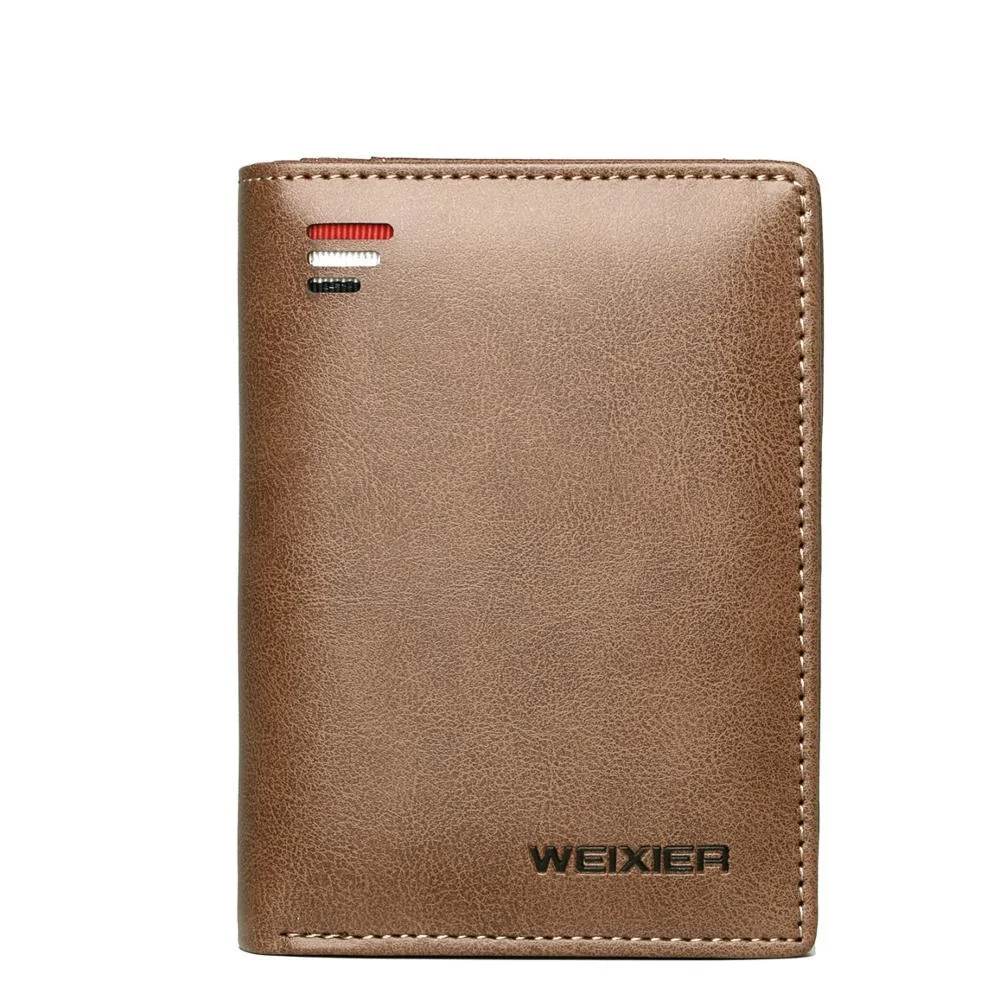 

Weysfor Short Men wallets fashion new card purse Multifunction organ leather for male zipper with coin pocket