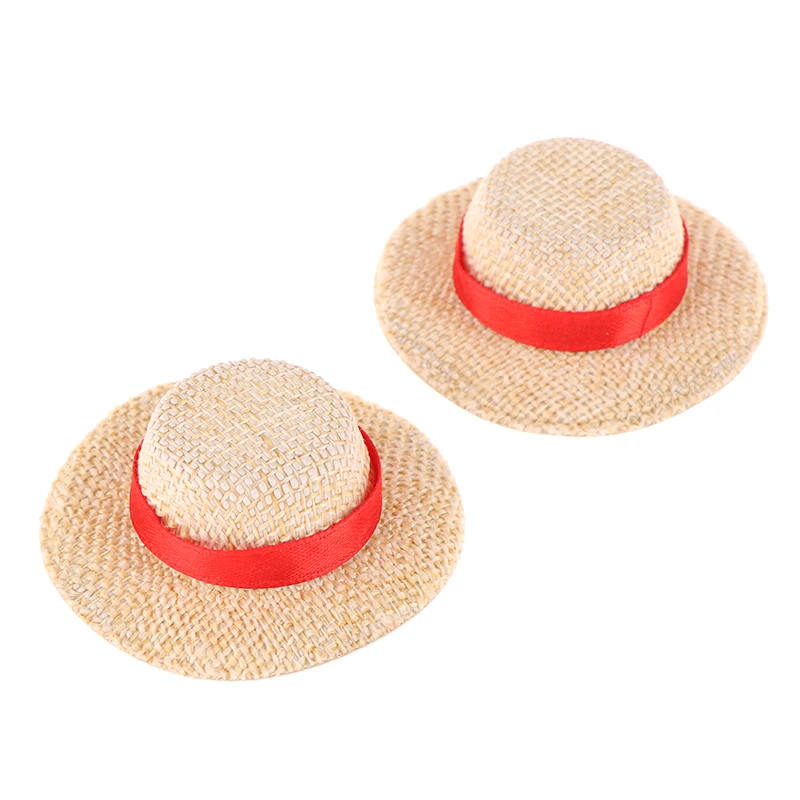 1PCS Doll House Doll Straw Hat Sun Cap DIY Decoration Toys For Doll Clothes Accessories