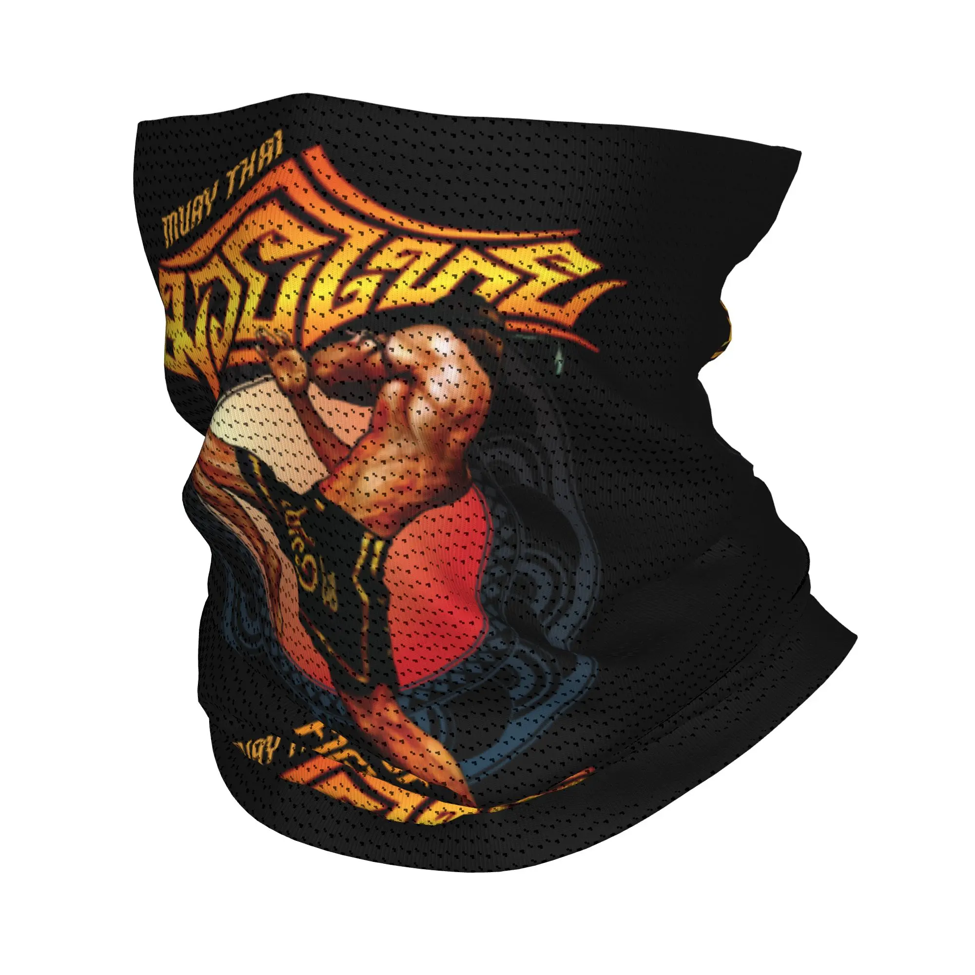 

Custom Muay thai Bandana Winter Neck Warmer Men Wrap Face Scarf for Hiking Thailand kickboxing Spirit of Fight Gaiter Headband