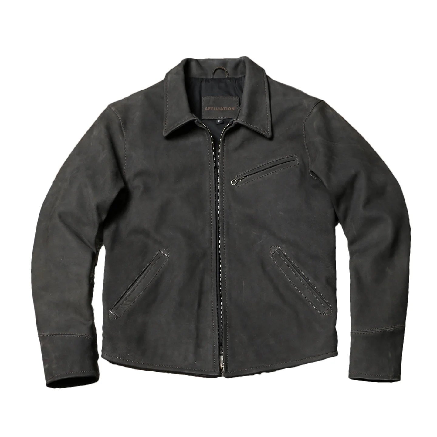 

Grey Autumn Leather Jacket Men Retro Vintage Style Plus Size 4XL Genuine Natural Sheepskin Turn-Down Collar Coat 1930