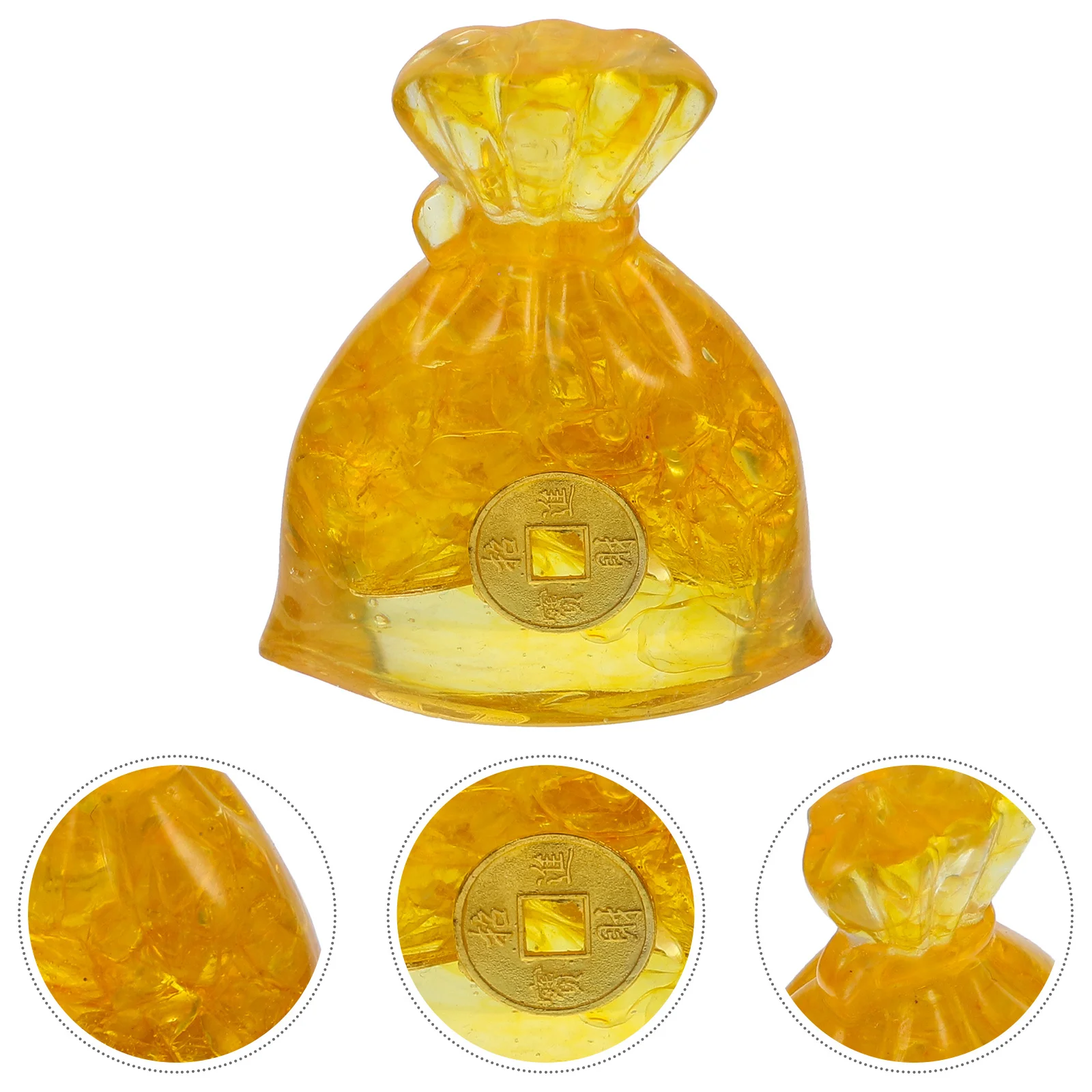 

Epoxy Money Bag Decor Resin Handmade Exquisite Workmanship Delicate Details Home Office Desktop Decoration Tabletop Decoration