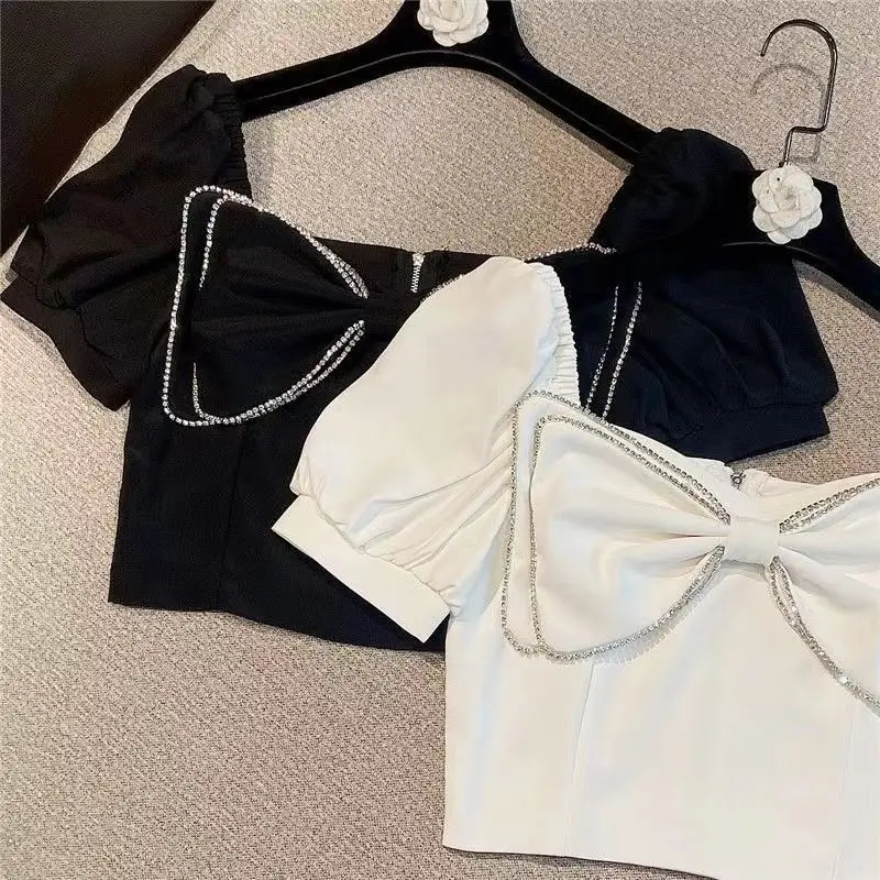 

Baby Kids Girl Summer Teenage Bow Blouse , Children Princess Elegant Top 3-12T